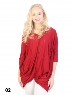 V Neck T-Shirt W/ Butterfly Short Sleeve